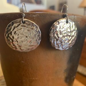 Simon Sebago Sterling Silver Hammered  earrings.